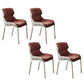 Modern Style Chairs Dining Chairs with Metal Legs for Kitchen Red 4 Piece Set Clearhalo 'Dining Chairs' 'Dining Tables & Seating' 'dining_chair' 'furn' 'furn_dining_chair' 'Furniture' 'Kitchen & Dining Furniture' 6156135
