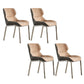 Modern Style Chairs Dining Chairs with Metal Legs for Kitchen Light Camel 4 Piece Set Clearhalo 'Dining Chairs' 'Dining Tables & Seating' 'dining_chair' 'furn' 'furn_dining_chair' 'Furniture' 'Kitchen & Dining Furniture' 6156136