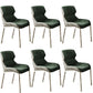 Modern Style Chairs Dining Chairs with Metal Legs for Kitchen Olive Green 6 Piece Set Clearhalo 'Dining Chairs' 'Dining Tables & Seating' 'dining_chair' 'furn' 'furn_dining_chair' 'Furniture' 'Kitchen & Dining Furniture' 6156140