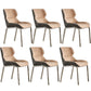 Modern Style Chairs Dining Chairs with Metal Legs for Kitchen Light Camel 6 Piece Set Clearhalo 'Dining Chairs' 'Dining Tables & Seating' 'dining_chair' 'furn' 'furn_dining_chair' 'Furniture' 'Kitchen & Dining Furniture' 6156142