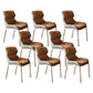 Modern Style Chairs Dining Chairs with Metal Legs for Kitchen Orange 8 Piece Set Clearhalo 'Dining Chairs' 'Dining Tables & Seating' 'dining_chair' 'furn' 'furn_dining_chair' 'Furniture' 'Kitchen & Dining Furniture' 6156144