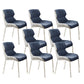 Modern Style Chairs Dining Chairs with Metal Legs for Kitchen Peacock Blue 8 Piece Set Clearhalo 'Dining Chairs' 'Dining Tables & Seating' 'dining_chair' 'furn' 'furn_dining_chair' 'Furniture' 'Kitchen & Dining Furniture' 6156145