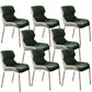 Modern Style Chairs Dining Chairs with Metal Legs for Kitchen Olive Green 8 Piece Set Clearhalo 'Dining Chairs' 'Dining Tables & Seating' 'dining_chair' 'furn' 'furn_dining_chair' 'Furniture' 'Kitchen & Dining Furniture' 6156146