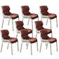 Modern Style Chairs Dining Chairs with Metal Legs for Kitchen Red 8 Piece Set Clearhalo 'Dining Chairs' 'Dining Tables & Seating' 'dining_chair' 'furn' 'furn_dining_chair' 'Furniture' 'Kitchen & Dining Furniture' 6156147