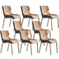 Modern Style Chairs Dining Chairs with Metal Legs for Kitchen Light Camel 8 Piece Set Clearhalo 'Dining Chairs' 'Dining Tables & Seating' 'dining_chair' 'furn' 'furn_dining_chair' 'Furniture' 'Kitchen & Dining Furniture' 6156148