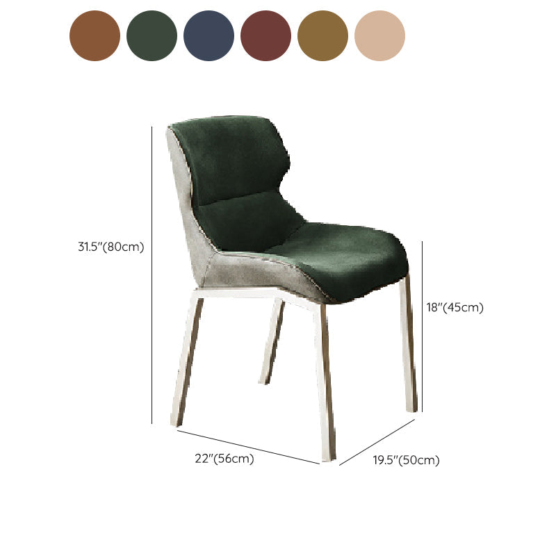 Modern Style Chairs Dining Chairs with Metal Legs for Kitchen Clearhalo 'Dining Chairs' 'Dining Tables & Seating' 'dining_chair' 'furn' 'furn_dining_chair' 'Furniture' 'Kitchen & Dining Furniture' 6156149