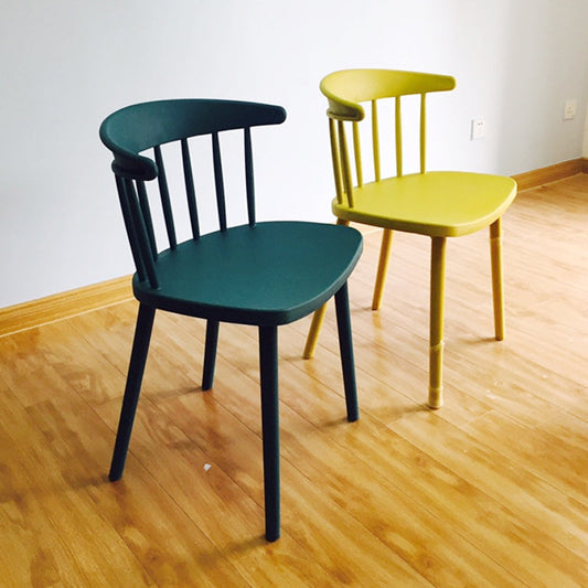 Contemporary Style Armless Chair Winsor Back Side Indoor Chair for Dining Room