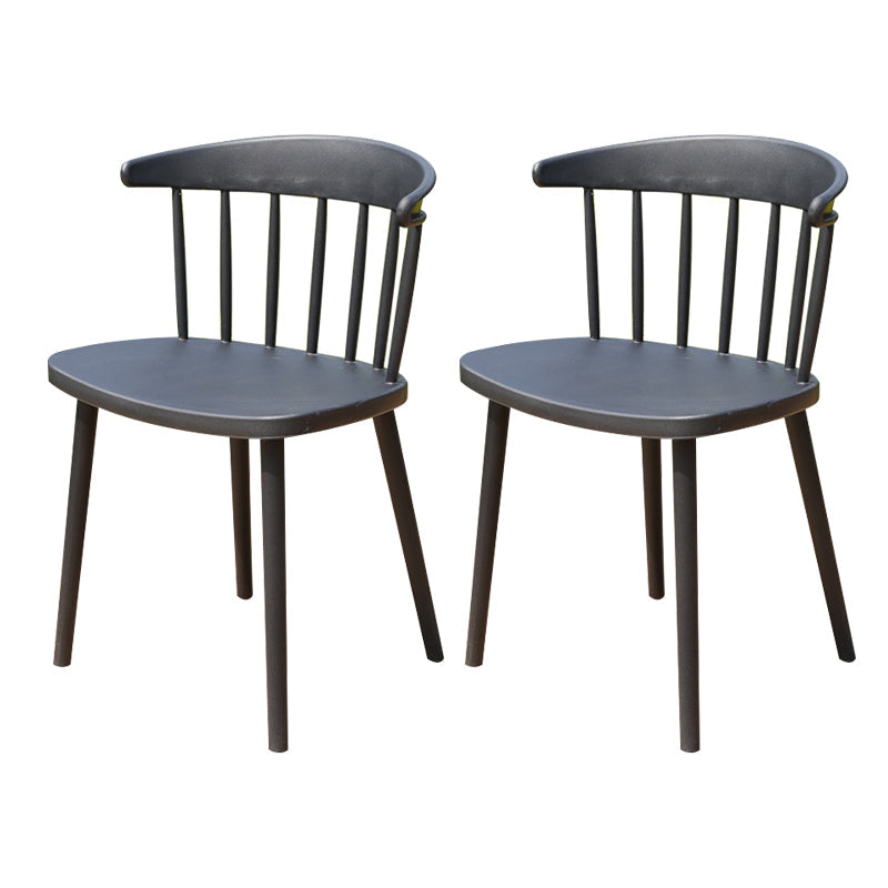 Contemporary Style Armless Chair Winsor Back Side Indoor Chair for Dining Room