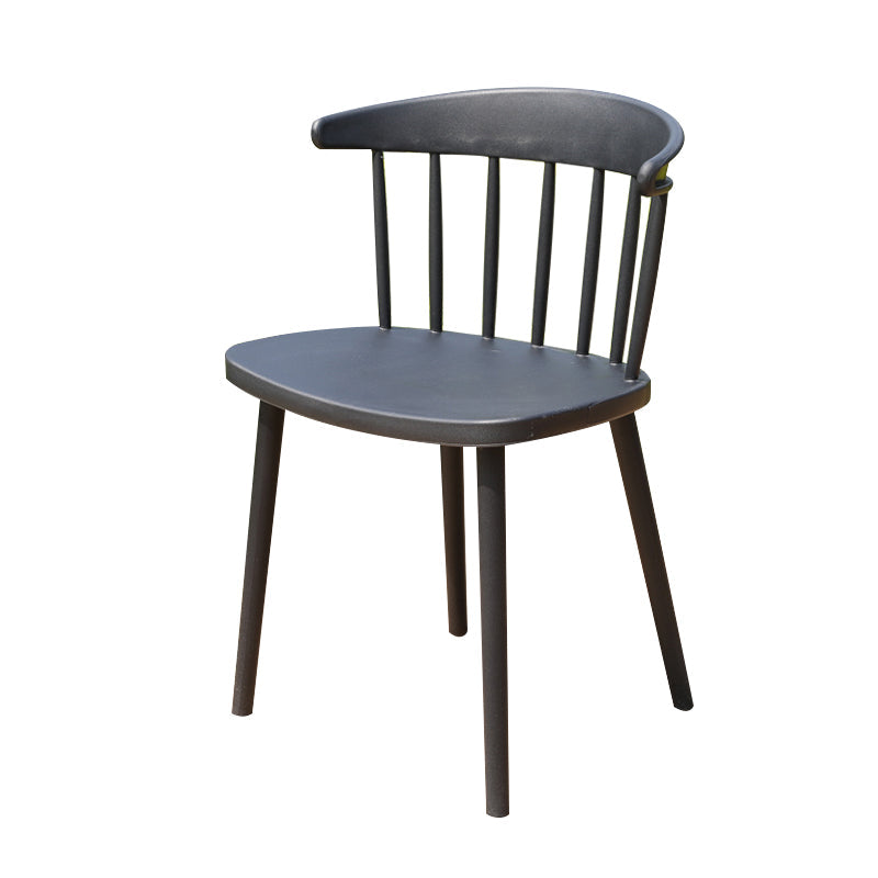Contemporary Style Armless Chair Winsor Back Side Indoor Chair for Dining Room