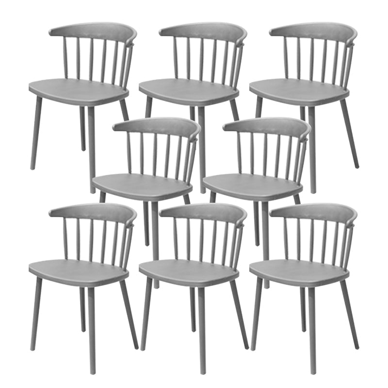 Contemporary Style Armless Chair Winsor Back Side Indoor Chair for Dining Room