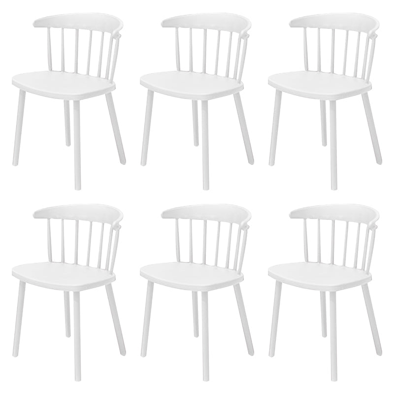 Contemporary Style Armless Chair Winsor Back Side Indoor Chair for Dining Room