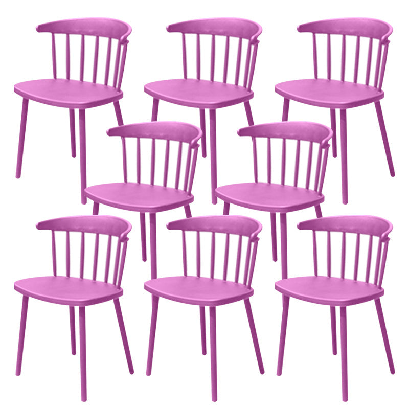 Contemporary Style Armless Chair Winsor Back Side Indoor Chair for Dining Room