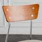 Industrial Upholstered Armless Chair Open Back Side Leather Chair with Metal Base