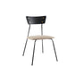 Industrial Upholstered Armless Chair Open Back Side Leather Chair with Metal Base