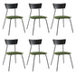 Industrial Upholstered Armless Chair Open Back Side Leather Chair with Metal Base