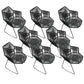 Modern Cross Back Side Chair Plastic Arm Chair with Metal Base for Dining Room Black 8 Piece Set Clearhalo 'Dining Chairs' 'Dining Tables & Seating' 'dining_chair' 'furn' 'furn_dining_chair' 'Furniture' 'Kitchen & Dining Furniture' 6156304