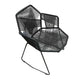 Modern Cross Back Side Chair Plastic Arm Chair with Metal Base for Dining Room Clearhalo 'Dining Chairs' 'Dining Tables & Seating' 'dining_chair' 'furn' 'furn_dining_chair' 'Furniture' 'Kitchen & Dining Furniture' 6156305
