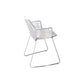 Modern Cross Back Side Chair Plastic Arm Chair with Metal Base for Dining Room White 1 Piece Clearhalo 'Dining Chairs' 'Dining Tables & Seating' 'dining_chair' 'furn' 'furn_dining_chair' 'Furniture' 'Kitchen & Dining Furniture' 6156306
