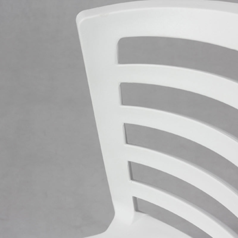 Eigentijdse stijl armloze stoel plastic zijkant voor eetkamer