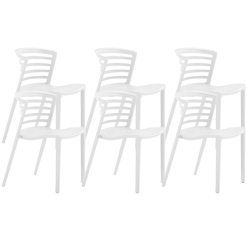 Eigentijdse stijl armloze stoel plastic zijkant voor eetkamer