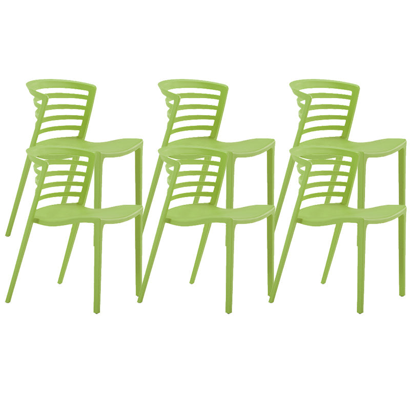 Eigentijdse stijl armloze stoel plastic zijkant voor eetkamer