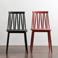 Modern Style Chair Plastic Armless Dining Chair with Metal Base