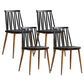 Modern Style Chair Plastic Armless Dining Chair with Metal Base