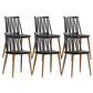 Modern Style Chair Plastic Armless Dining Chair with Metal Base