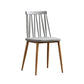 Modern Style Chair Plastic Armless Dining Chair with Metal Base