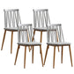 Modern Style Chair Plastic Armless Dining Chair with Metal Base