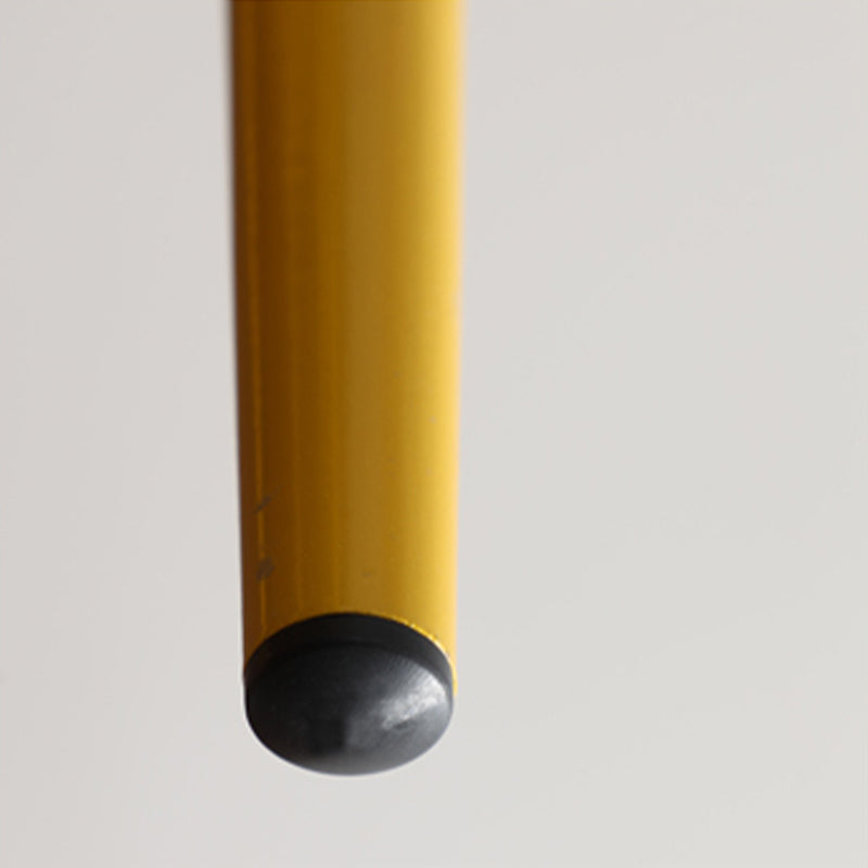 Modern Style Chair Plastic Armless Dining Chair with Metal Base