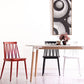 Modern Style Chair Plastic Armless Dining Chair with Metal Base