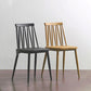 Modern Style Chair Plastic Armless Dining Chair with Metal Base