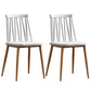 Modern Style Chair Plastic Armless Dining Chair with Metal Base