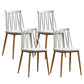 Modern Style Chair Plastic Armless Dining Chair with Metal Base