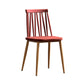 Modern Style Chair Plastic Armless Dining Chair with Metal Base