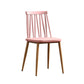 Modern Style Chair Plastic Armless Dining Chair with Metal Base