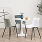 Nordic Solid Back Side Chair Plastic Indoor Arm Chair with Metal Base for Restaurant Clearhalo 'Dining Chairs' 'Dining Tables & Seating' 'dining_chair' 'furn' 'furn_dining_chair' 'Furniture' 'Kitchen & Dining Furniture' 6156416