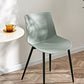 Nordic Solid Back Side Chair Plastic Indoor Arm Chair with Metal Base for Restaurant Clearhalo 'Dining Chairs' 'Dining Tables & Seating' 'dining_chair' 'furn' 'furn_dining_chair' 'Furniture' 'Kitchen & Dining Furniture' 6156419