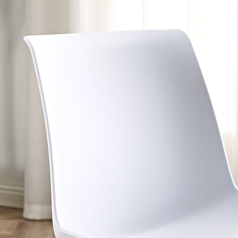 Nordic Solid Back Side Chair Plastic Indoor Arm Chair with Metal Base for Restaurant Clearhalo 'Dining Chairs' 'Dining Tables & Seating' 'dining_chair' 'furn' 'furn_dining_chair' 'Furniture' 'Kitchen & Dining Furniture' 6156427