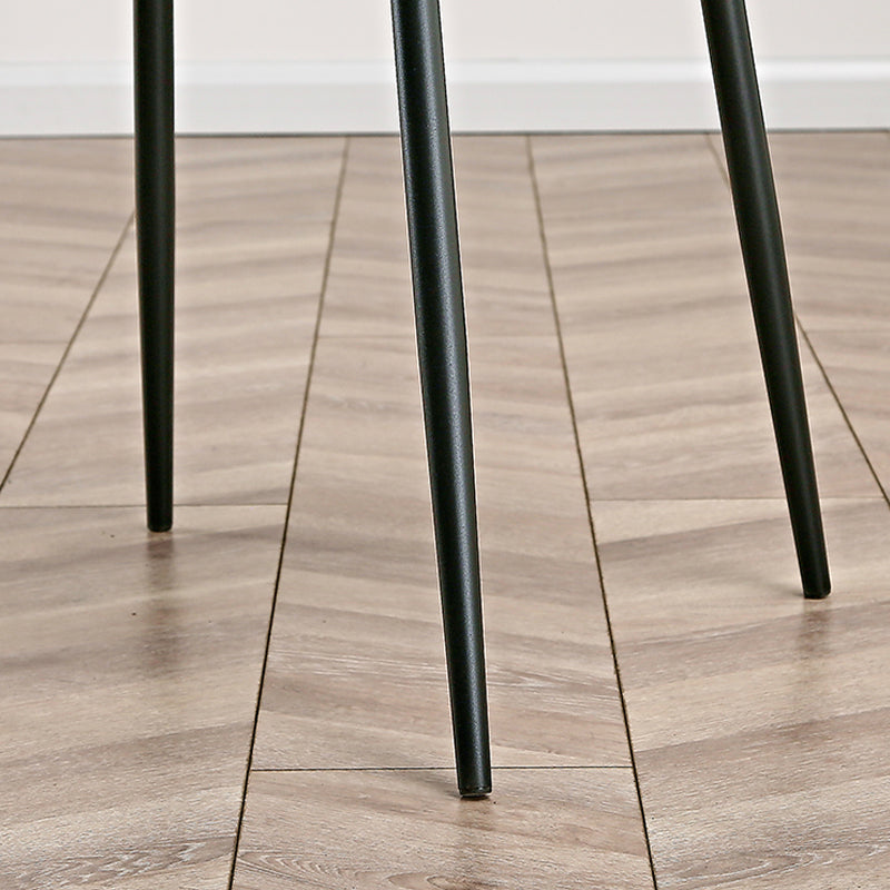 Nordic Solid Back Side Chair Plastic Indoor Arm Chair with Metal Base for Restaurant Clearhalo 'Dining Chairs' 'Dining Tables & Seating' 'dining_chair' 'furn' 'furn_dining_chair' 'Furniture' 'Kitchen & Dining Furniture' 6156431