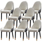Glam -gestoffeerde eetkamerstoel Faux Leather en Metal Dining Accent Chair
