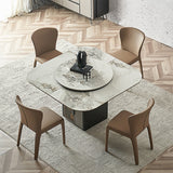 Moderne binnenarmloze eetkamerstoel faux leren zijstoel voor thuis