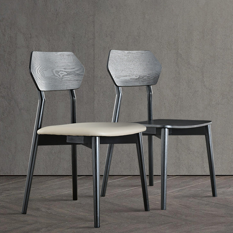 Open Back Side Chair Industrial Black Armless Dining Chairs for Home Clearhalo 'Dining Chairs' 'Dining Tables & Seating' 'dining_chair' 'furn' 'furn_dining_chair' 'Furniture' 'Kitchen & Dining Furniture' 6156585