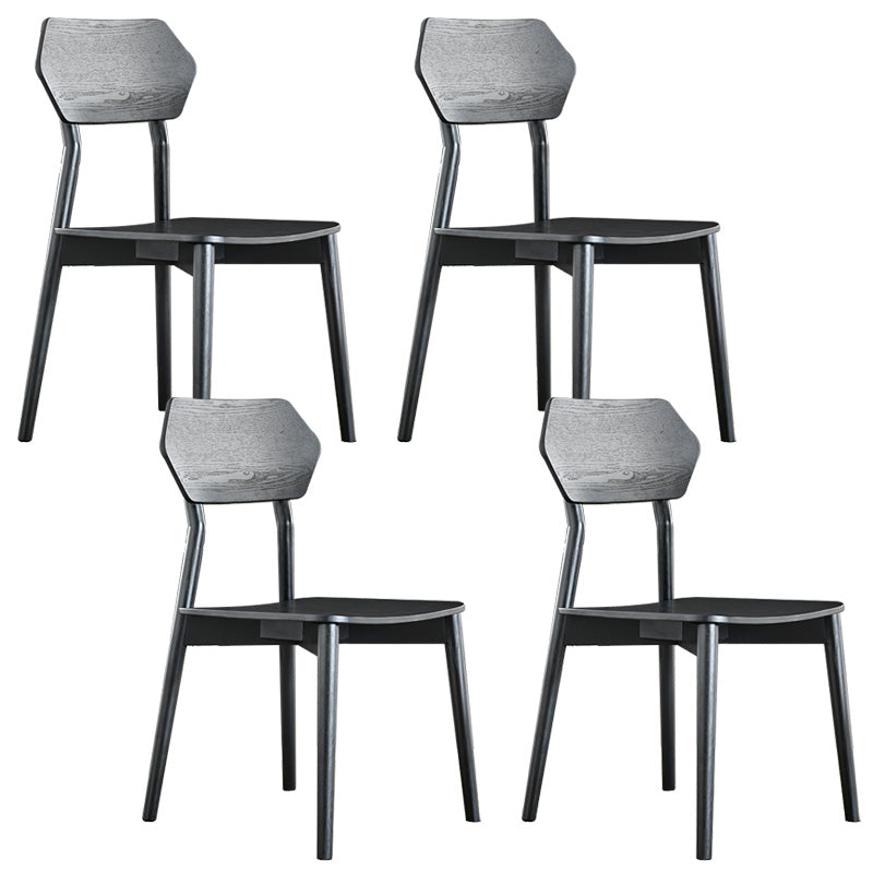 Open Back Side Chair Industrial Black Armless Dining Chairs for Home Non-Upholstered Chair(s) 4 Piece Set Clearhalo 'Dining Chairs' 'Dining Tables & Seating' 'dining_chair' 'furn' 'furn_dining_chair' 'Furniture' 'Kitchen & Dining Furniture' 6156593