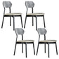 Open Back Side Chair Industrial Black Armless Dining Chairs for Home Upholstered Chair(s) 4 Piece Set Clearhalo 'Dining Chairs' 'Dining Tables & Seating' 'dining_chair' 'furn' 'furn_dining_chair' 'Furniture' 'Kitchen & Dining Furniture' 6156595