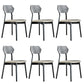 Open Back Side Chair Industrial Black Armless Dining Chairs for Home Upholstered Chair(s) 6 Piece Set Clearhalo 'Dining Chairs' 'Dining Tables & Seating' 'dining_chair' 'furn' 'furn_dining_chair' 'Furniture' 'Kitchen & Dining Furniture' 6156599