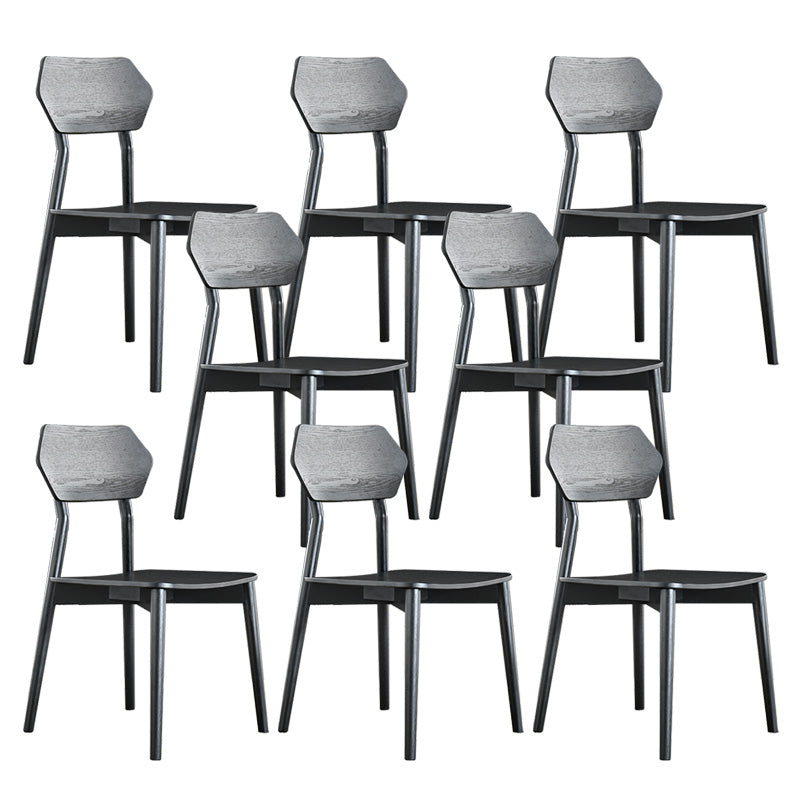 Open Back Side Chair Industrial Black Armless Dining Chairs for Home Non-Upholstered Chair(s) 8 Piece Set Clearhalo 'Dining Chairs' 'Dining Tables & Seating' 'dining_chair' 'furn' 'furn_dining_chair' 'Furniture' 'Kitchen & Dining Furniture' 6156602
