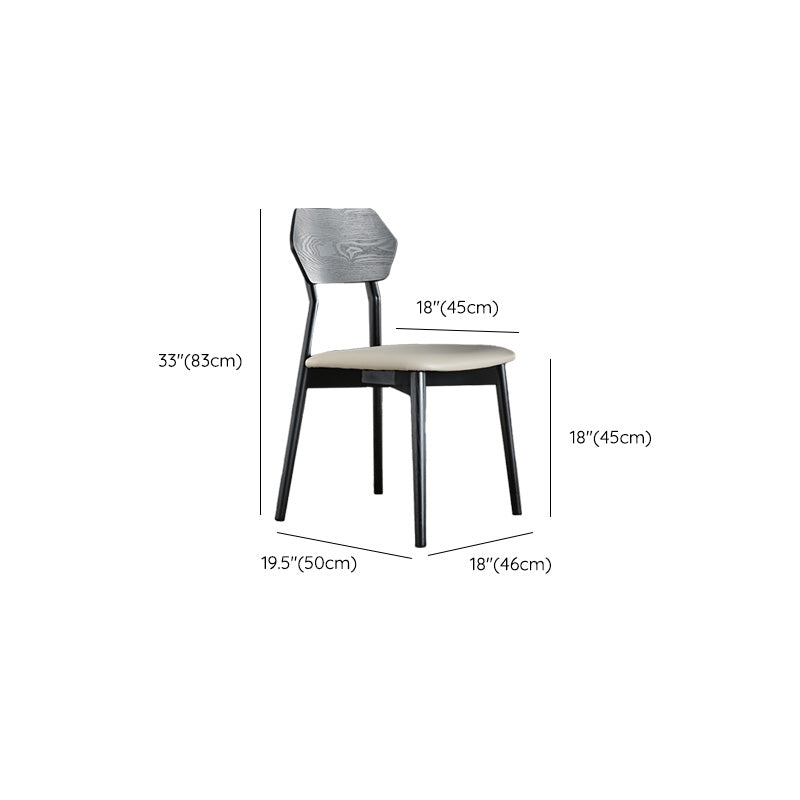 Open Back Side Chair Industrial Black Armless Dining Chairs for Home Clearhalo 'Dining Chairs' 'Dining Tables & Seating' 'dining_chair' 'furn' 'furn_dining_chair' 'Furniture' 'Kitchen & Dining Furniture' 6156605