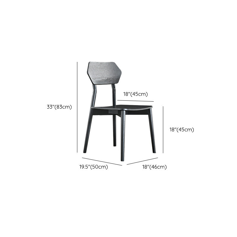 Open Back Side Chair Industrial Black Armless Dining Chairs for Home Clearhalo 'Dining Chairs' 'Dining Tables & Seating' 'dining_chair' 'furn' 'furn_dining_chair' 'Furniture' 'Kitchen & Dining Furniture' 6156606